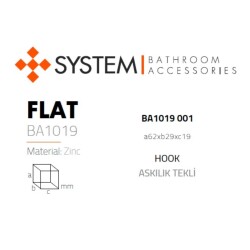 System Flat Tekli Askılık Antrasit / Füme Renk (BA1019 001 BBN) - 2