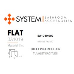 System Flat Tuvalet Kağıtlığı Füme Antrasit Renk (BA1019 002 BBN) - 2