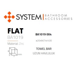 System Flat Uzun Havluluk 43cm Füme / Antrasit Renk (BA1019 004 BBN) - 2