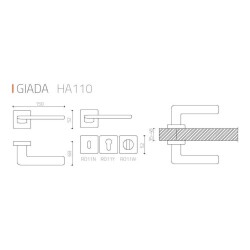 System Giada Kapı Kolu Füme/Antrasit Renk (HA110RO11 BBN) - 2