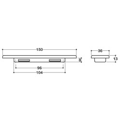 System Gömme Mobilya Kulbu Gold Renk 96mm Kulp (SY4340 0096 GL) - 2