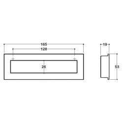 System Gömme Mobilya Kulbu Krom 128mm Kulp (SY7475 0128 CR) - 2