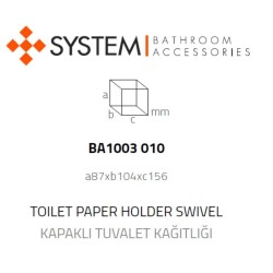 System Hoop Kapaklı Tuvalet Kağıtlığı Siyah (BA1003 010 AL6) - 2