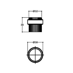 System Kapı Stoperi Antik Sarı/Mat Siyah (DS1017 0038 ABM-P6) - 2