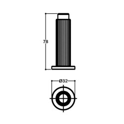 System Kapı Stoperi Antik/Siyah (DS1018 0032 ABM-ABM-P6) - 2