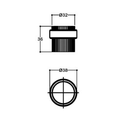 System Kapı Stoperi Gold/ Siyah (DS1016 0038 GL-P6) - 2