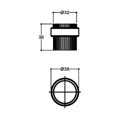 System Kapı Stoperi Mat Siyah/Antik (DS1016 0038 ABM-P6) - 2