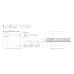 System Larissa Kapı Kolu Gold/Beyaz (HA100RO11 GL-GL/AL7) - 3