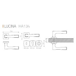 System Lucina Kapı Kolu Gold Renk (HA134RO13 GL) - 3