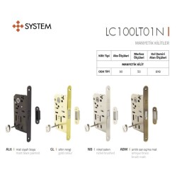 System Manyetik Kilit Oda Tipi Altın Renk (LC100LT01N GL) - 3