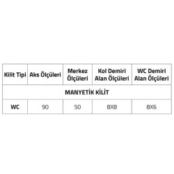 System Manyetik Kilit Wc Tipi Altın Renk (LC100LT01W GL) - 3