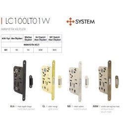 System Manyetik Kilit WC Tipi Antik Sarı (LC100LT01W ABM) - 2