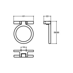 System Mobilya Kahverengi 50mm Kulp (SY4627 0050 AL13-AL13) - 2