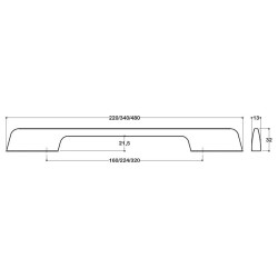 System Mobilya Kulbu Altın 224mm Kulp (SY8520 0224 GL) - 3