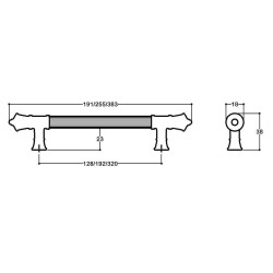 System Mobilya Kulbu Antik Gümüş 128mm Kulp (SY4675 0128 OSM-OSM) - 3