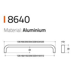 System Mobilya Kulbu Antik Renk 128mm Kulp (SY8640 0128 ABM) - 4