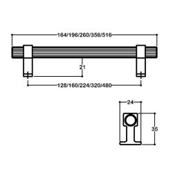 System Mobilya Kulbu Antik Renk 128mm Kulp (SY8957 0128 ABM-ABM) - 3