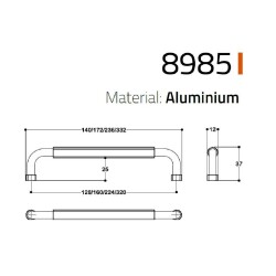 System Mobilya Kulbu Antik Renk 128mm Kulp (SY8985 0128 ABM) - 2