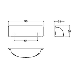 System Mobilya Kulbu Antik Renk 64mm Çanak/Tas Kulp (SY4533 0064 ABM) - 3