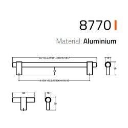 System Mobilya Kulbu Antik Sarı Renk 128mm Kulp (SY8770 0128 ABM-ABM) - 2