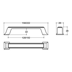 System Mobilya Kulbu Antik Sarı Renk 192mm Kulp (SY4235 0192 ABM) - 2