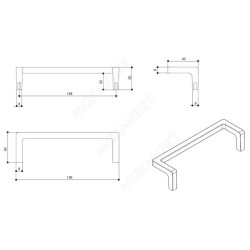 System Mobilya Kulbu Antik Sarı128mm Adet Kulp (SY4704 0128 ABM) - 3