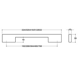 System Mobilya Kulbu Antrasit/Füme Renk 384mm Kulp (SY7327 0384 BBN) - 2