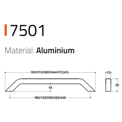 System Mobilya Kulbu Füme/Antrasit 160mm Kulp (SY7501 0160 BBN) - 2