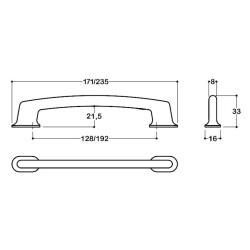 System Mobilya Kulbu Gold Renk 128mm Kulp (SY4245 0128 GL) - 3