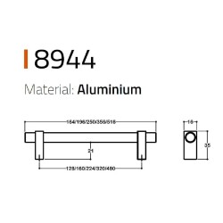 System Mobilya Kulbu Gold Renk 128mm Kulp (SY8944 0128 GL-GL) - 3