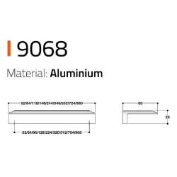 System Mobilya Kulbu Gold Renk 128mm Kulp (SY9068 0128 GL) - 2