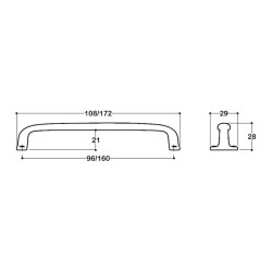 System Mobilya Kulbu Gold Renk 160mm Kulp (SY4595 0160 GL) - 2