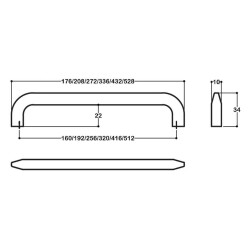 System Mobilya Kulbu Gold Renk 160mm Kulp (SY8682 0160 GL) - 2