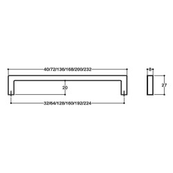 System Mobilya Kulbu Gold Renk 320mm Kulp (SY7938 0320 GL) - 2