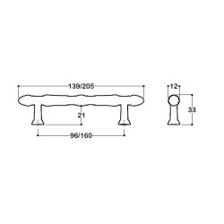 System Mobilya Kulbu Gold Renk 96mm Kulp (SY4467 0096 GL) - 2