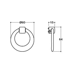 System Mobilya Kulbu Gold/Altın 60mm Kulp (SY4625 0060 GL-GL) - 2