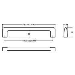 System Mobilya Kulbu Gold/Altın Renk 160mm Kulp (SY6518 0160 GL) - 2