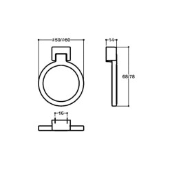 System Mobilya Kulbu Halka Altın 50mm Kulp (SY4624 0050 GL-GL) - 3