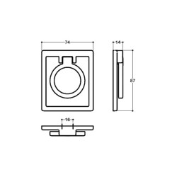 System Mobilya Kulbu Halka Altın 74mm Kulp (SY4622 0074 GL-GL) - 3