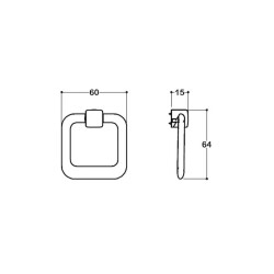 System Mobilya Kulbu Halka Krom 60mm Kulp (SY4630 0060 CR-CR) - 2