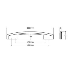 System Mobilya Kulbu Krom 128mm Kulp (SY4160 0128 CR) - 2