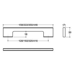 System Mobilya Kulbu Krom 128mm Kulp (SY8574 0128 CR) - 2