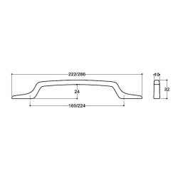 System Mobilya Kulbu Krom Renk 160mm Kulp (SY4520 0160 CR) - 2