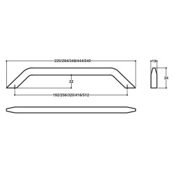 System Mobilya Kulbu Krom Renk 192mm Kulp (SY8672 0192 CR) - 2