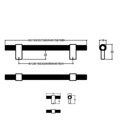 System Mobilya Kulbu Rose Renk 320mm Kulp (SY8774 0320 RS-RS) - 2