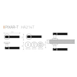 System Pixar-T Kapı Kolu Bronze (HA214TRO12 AL13) - 3