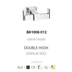 System Q-Lıne İkili Askılık Krom Renk (BA1006 012 CR) - 2