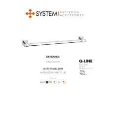 System Q-Line Krom 45cm Uzun Havluluk BA1006 004 CR) - 2