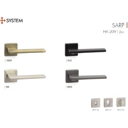 System Sarp Kapı Kolu Siyah Renk (HA209RO11 AL6) - 2