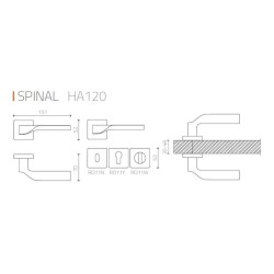 System Spinal Kapı Kolu Krom (HA120RO11 CR) - 3